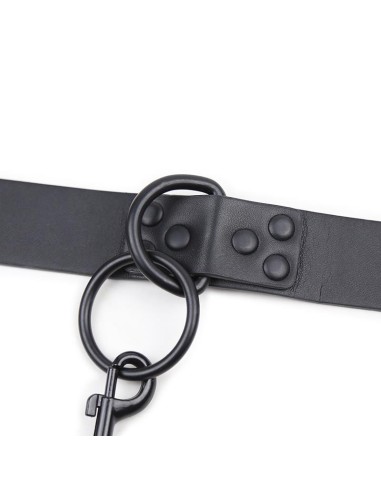 Collar con Correa Negro