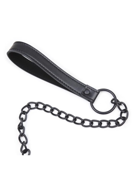 Collar con Correa Negro