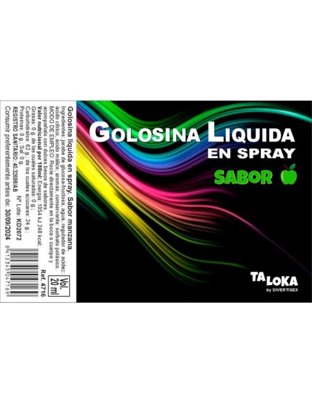 Golosina Liquida en Spray Sabor Manzana 20 ml