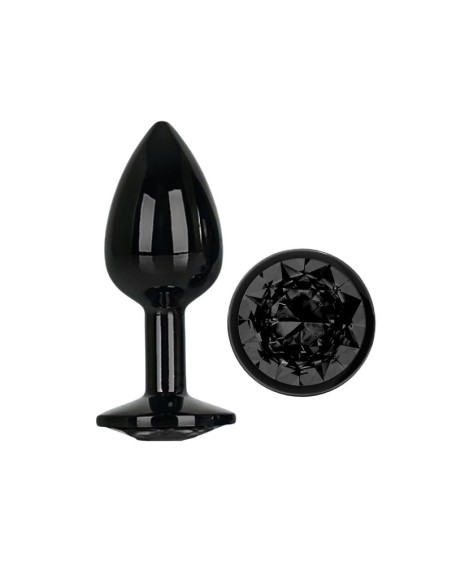 Blackgem Plug Anal Metalico con Joya Talla S Negro