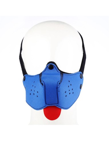 Bozal de Perro de Neopreno Desmontable y Ajustable Azul