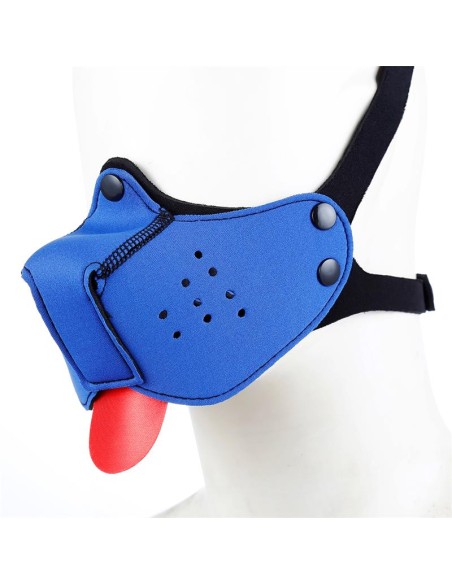 Bozal de Perro de Neopreno Desmontable y Ajustable Azul