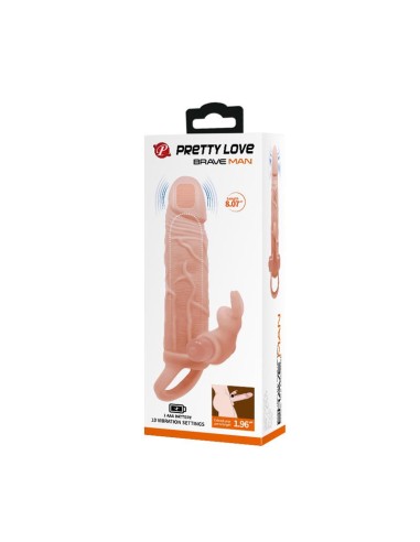 Brave Man Funda para el Pene con Vibracion 5cm