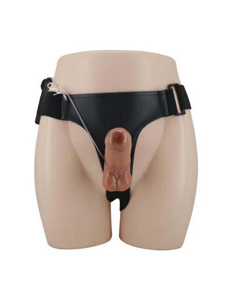 Arnes con Dildo Retractil con Vibracion