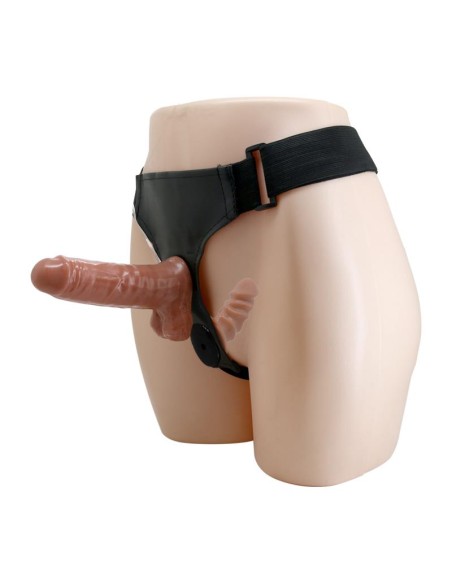Arnes con Dildo Doble Retractil con Vibracion