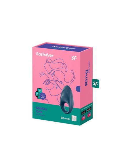 Mighty One Anillo Vibrador con APP Azul