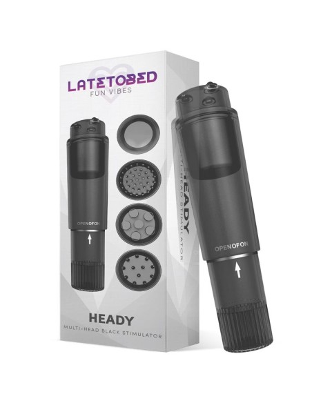 Heady Estimulador con 4 Cabezales Negro