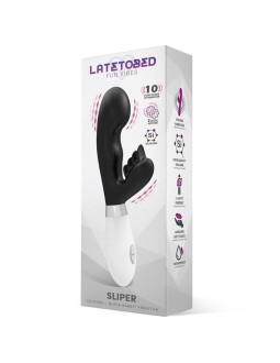 Sliper Vibrador Conejito Silicona Negro 2