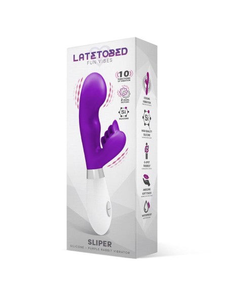 Sliper Vibrador Conejito Silicona Purpura