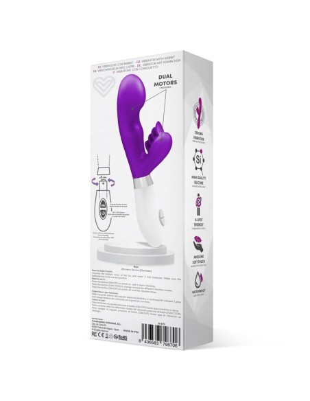 Sliper Vibrador Conejito Silicona Purpura