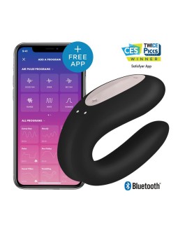 Vibrador para Parejas con APP Double Joy Negro