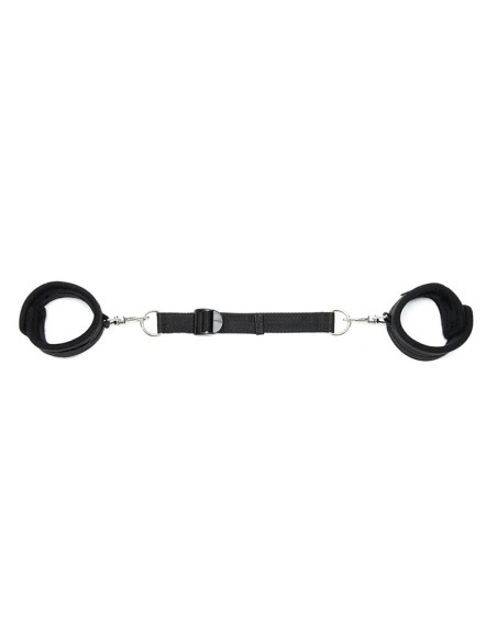 Rimba Bondage Play Esposas para Tobillos Con Correa Elastica Color Negro