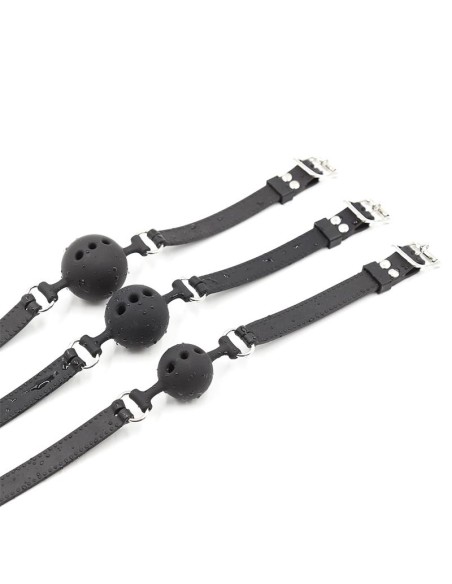 Mordaza de Bola Transpirable Silicona 5 cm Talla L Negro