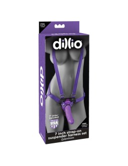 Dillio Arnes con Dildo de 19 cm Color Purpura 2