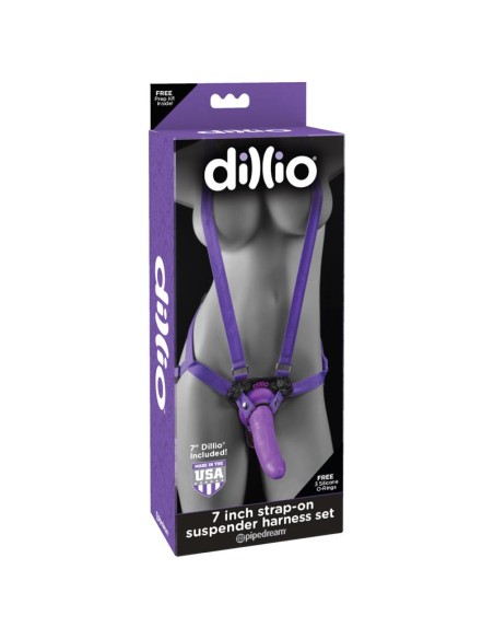 Dillio Arnes con Dildo de 19 cm Color Purpura