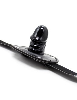 Mordaza con Candado Forma de Pene 5 cm Pequeno Negro 2