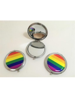 Espejo Redondo Doble Bandera LGBT