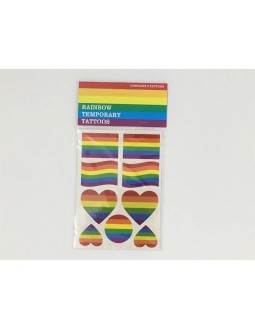 Hoja Tatuajes Temporales Bandera LGBT