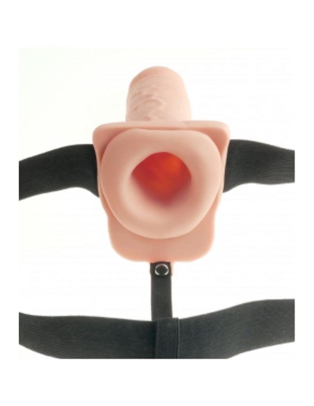 Arnes Elastico con Dildo Hueco 9 10 Funciones Vibracion USB Natural