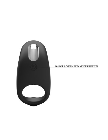 Anillo Vibrador Gemma USB Silicona Negro