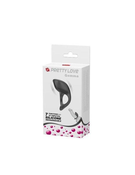 Anillo Vibrador Gemma USB Silicona Negro