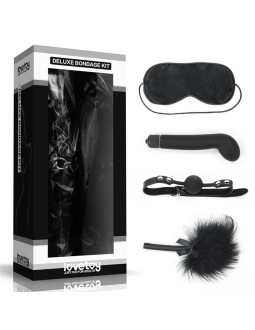 Kit Bondage Deluxe con Vibrador Negro