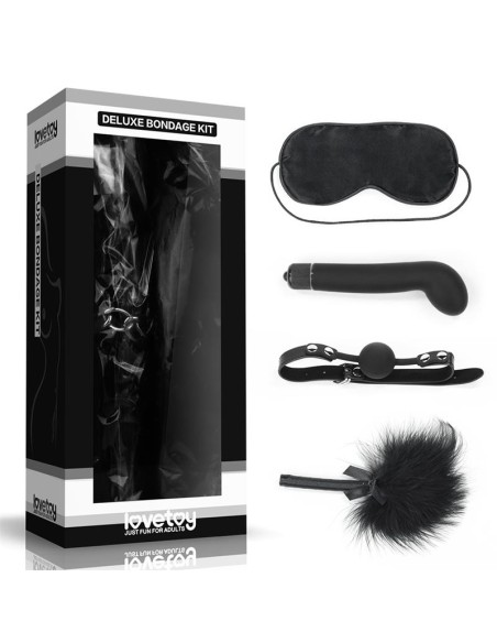 Kit Bondage Deluxe con Vibrador Negro
