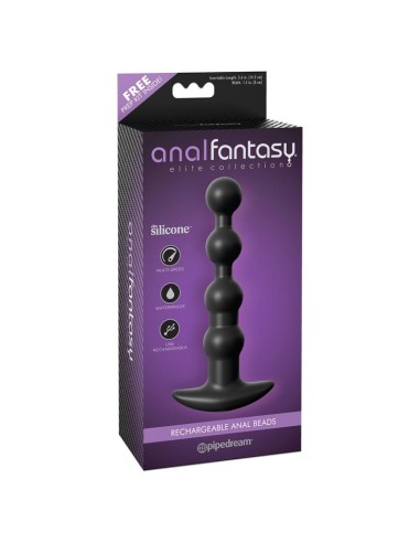 Rosario Anal Recargable Color Negro