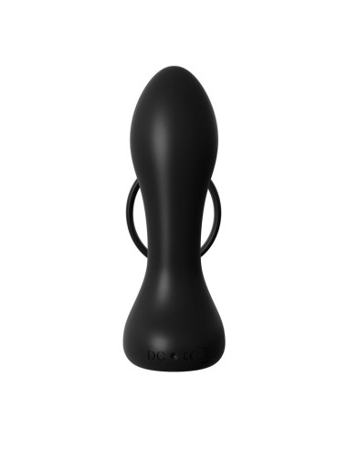 Anillo y Plug Anal Rechargeable Negro