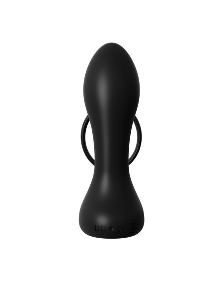 Anillo y Plug Anal Rechargeable Negro