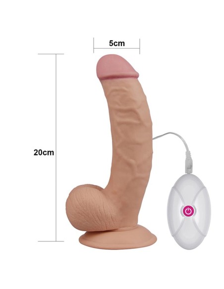 Dildo The Ultra Soft Dude con Vibracion 75 Natural