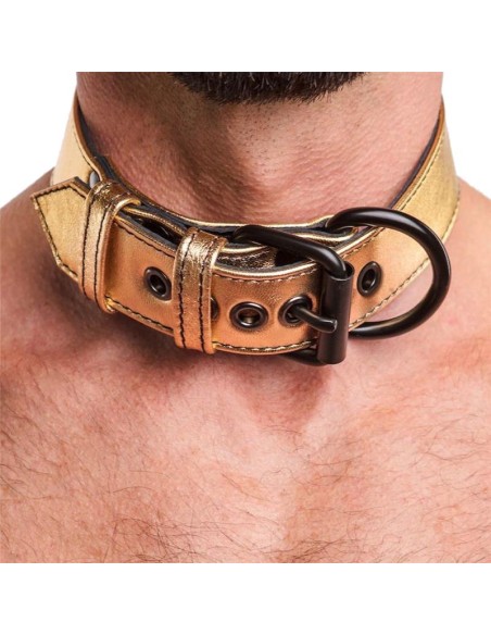 Collar con Correa Bondage Dorado