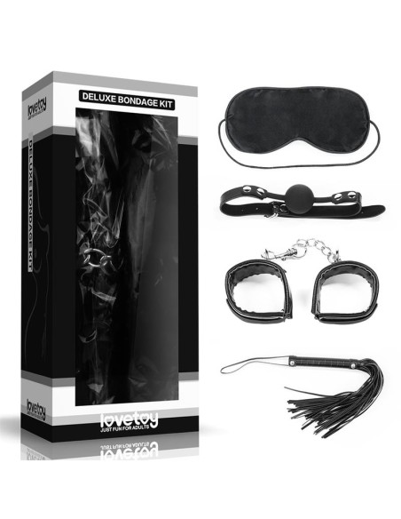 Kit Bondage Deluxe 4 Unidades Negro