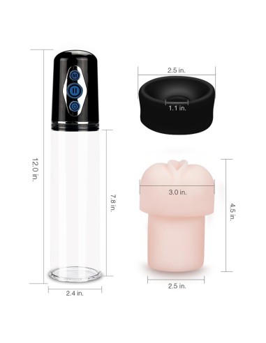 Bomba para el Pene Automatica Maximizer Worx Elite USB Vagina