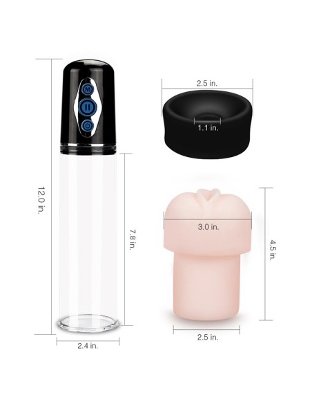 Bomba para el Pene Automatica Maximizer Worx Elite USB Vagina