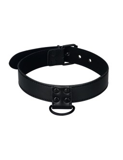 Collar con Correa Negro Mate 2