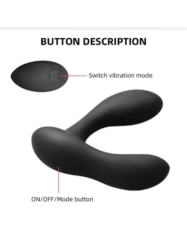 Brett Masajeador Prostatico Control Remoto USB Silicona Liquida