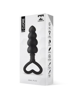 Cuore Plug Anal Silicona Negro 2