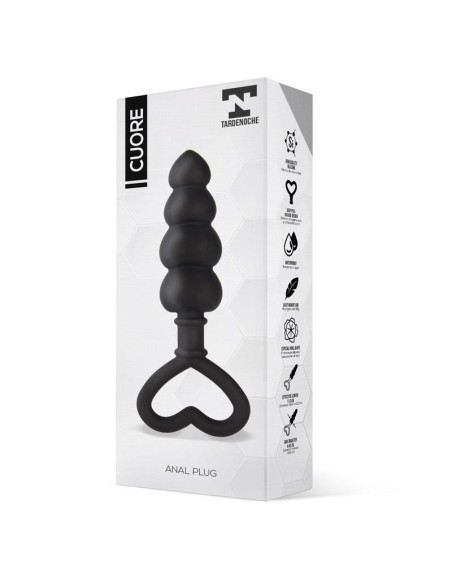 Cuore Plug Anal Silicona Negro