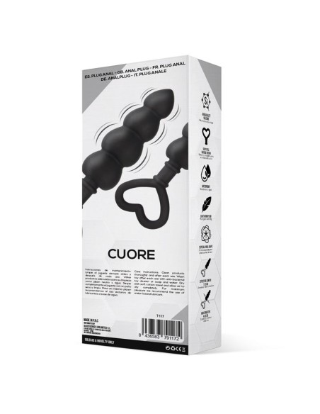 Cuore Plug Anal Silicona Negro
