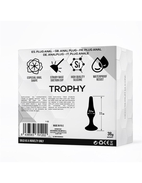 Trophy Plug Anal 11 cm Silicona Negro