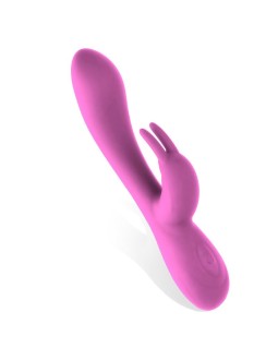 Mauve Vibrador Unibody Silicona Liquida USB Rosa 2