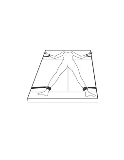 Set de Ataduras para la Cama Negro 2