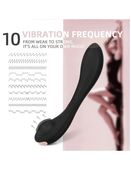 Pulsar Vibrador con Pulsacion y Esqueleto Articulado Silicona USB