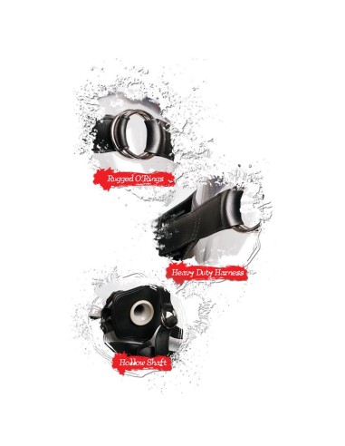 Arnes con Dildo Hueco 25 cm Marron