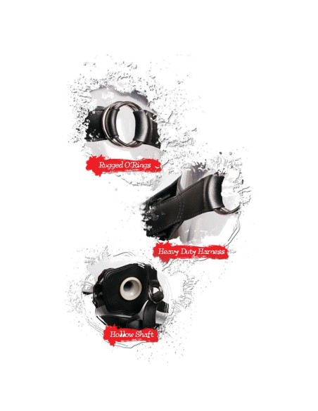 Arnes con Dildo Hueco 25 cm Marron