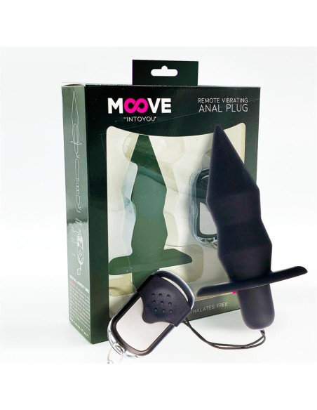 Plug Anal con Vibracion y Control Remoto Negro