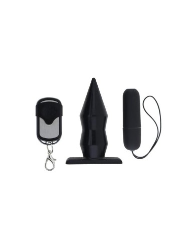 Plug Anal con Vibracion y Control Remoto Negro