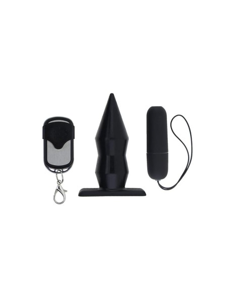 Plug Anal con Vibracion y Control Remoto Negro