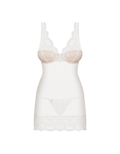 853 CHE 2 Chemise y Tanga Color Blanco